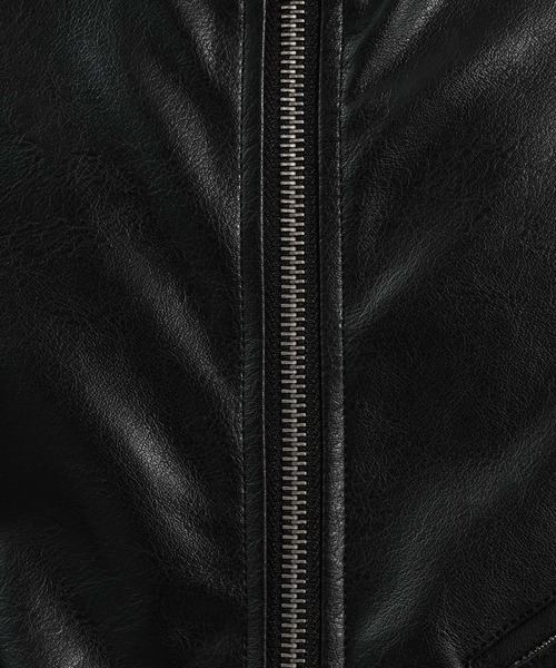 BAYFLOW(ベイフロー)の「フェイクレザージャケット(ブルゾン・メンズ・ブラウン/ブラック・LARGE/MEDIUM)」の4枚目の写真