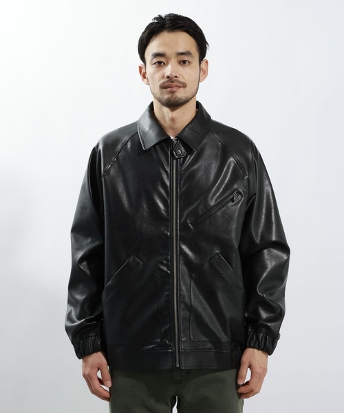 BAYFLOW(ベイフロー)の「フェイクレザージャケット(ブルゾン・メンズ・ブラウン/ブラック・LARGE/MEDIUM)」の7枚目の写真