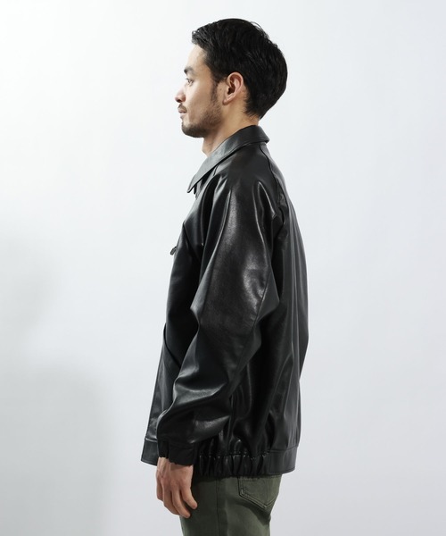 BAYFLOW(ベイフロー)の「フェイクレザージャケット(ブルゾン・メンズ・ブラウン/ブラック・LARGE/MEDIUM)」の8枚目の写真