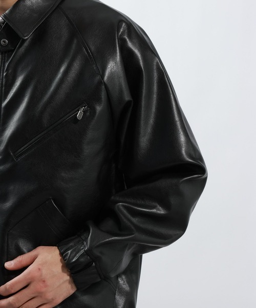 BAYFLOW(ベイフロー)の「フェイクレザージャケット(ブルゾン・メンズ・ブラウン/ブラック・LARGE/MEDIUM)」の13枚目の写真