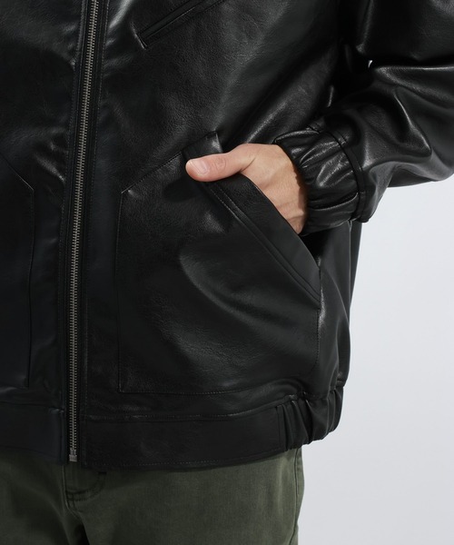 BAYFLOW(ベイフロー)の「フェイクレザージャケット(ブルゾン・メンズ・ブラウン/ブラック・LARGE/MEDIUM)」の15枚目の写真