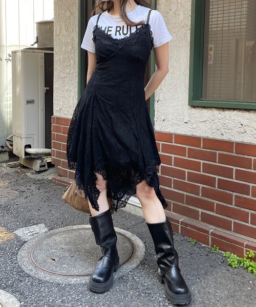 ROGER AND RAW(ロジャーアンドロウ)の「レースミニキャミソールワンピース(ワンピース・レディース・ホワイト/ブラック・FREE)」の10枚目の写真