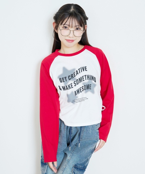 セール】【LTXC/綿100%】アソートラグラン長袖T（Tシャツ/カットソー