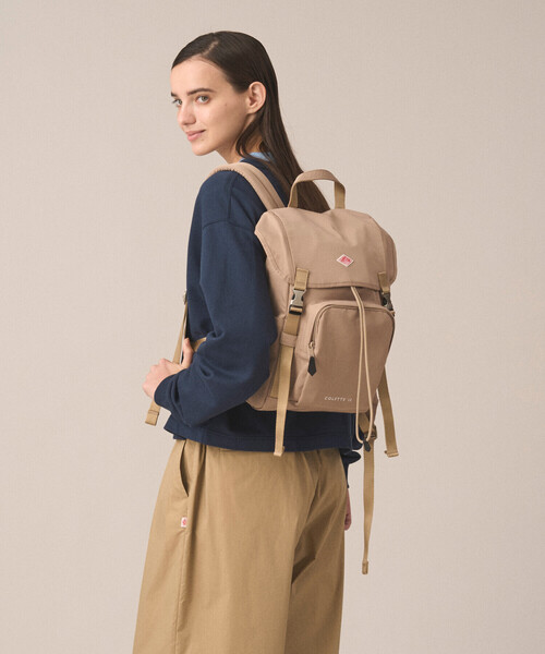 DANTON(ダントン)の「Polyester Twill Flap Top Rucksack〈COLETTE 12〉(バックパック/リュック・レディース・ベージュ/チャコール/ブラック・-)」の13枚目の写真
