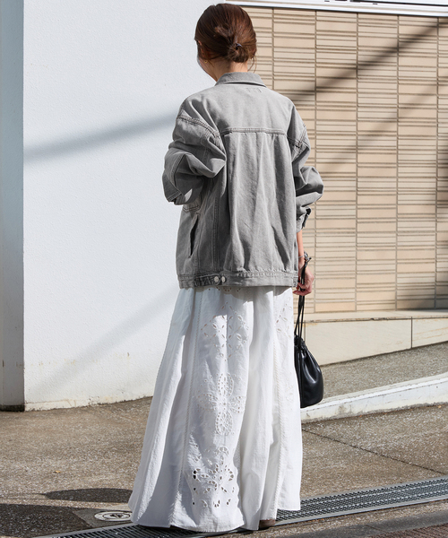 JOURNAL STANDARD relume（ジャーナルスタンダード　レリューム）の「デニムトラッカージャケット（デニムジャケット・レディース・ライトグレー/ブルー・FREE）」の5枚目の写真