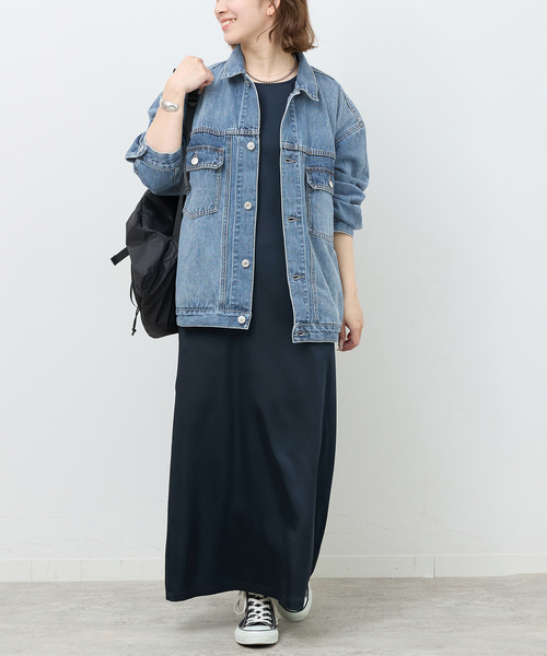 JOURNAL STANDARD relume（ジャーナルスタンダード　レリューム）の「デニムトラッカージャケット（デニムジャケット・レディース・ライトグレー/ブルー・FREE）」の12枚目の写真