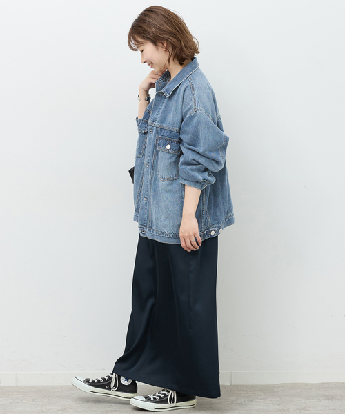 JOURNAL STANDARD relume（ジャーナルスタンダード　レリューム）の「デニムトラッカージャケット（デニムジャケット・レディース・ライトグレー/ブルー・FREE）」の13枚目の写真