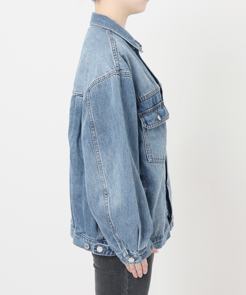 JOURNAL STANDARD relume（ジャーナルスタンダード　レリューム）の「デニムトラッカージャケット（デニムジャケット・レディース・ライトグレー/ブルー・FREE）」の22枚目の写真