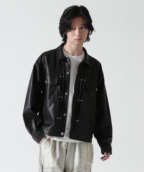 BEAVER(ビーバー)の「B omnivore/ビーオムニボー FAUX LEATHER BLOUSON(ブルゾン・メンズ・ブラック・L/M)」の8枚目の写真