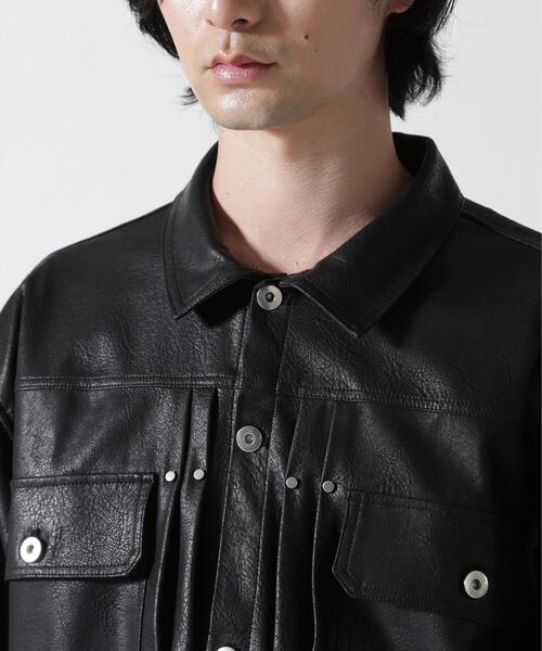 BEAVER(ビーバー)の「B omnivore/ビーオムニボー FAUX LEATHER BLOUSON(ブルゾン・メンズ・ブラック・L/M)」の17枚目の写真