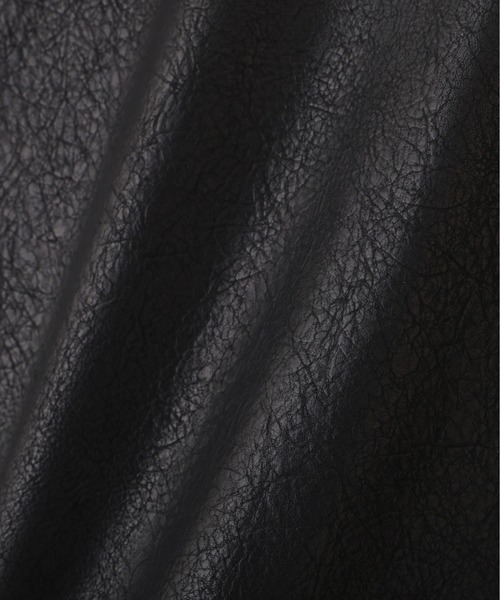 BEAVER（ビーバー）の「B omnivore/ビーオムニボー　FAUX LEATHER BULUZON（ブルゾン・メンズ・ブラック・L/M）」の4枚目の写真