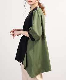 FUNALIVE（ファンアライブ）の「la boussole 異素材使いバックフレアチュニック（チュニック）」