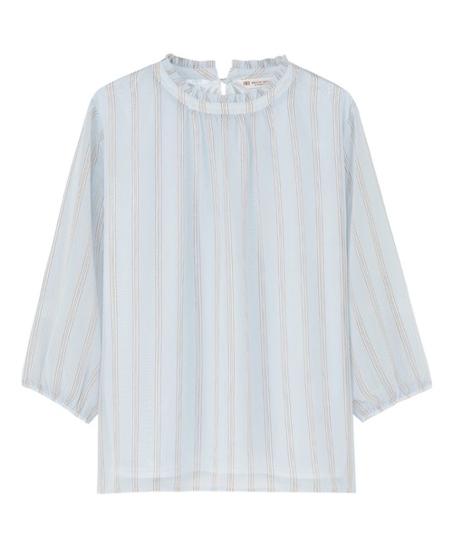 TOKYO SHIRTS(トウキョウシャツ)の「ストライプ シフォンブラウス(シャツ/ブラウス・レディース・ブルー/サックスブルー/ネイビー・M/L/LL)」の1枚目の写真