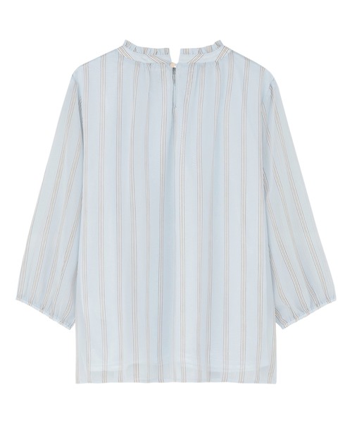 TOKYO SHIRTS(トウキョウシャツ)の「ストライプ シフォンブラウス(シャツ/ブラウス・レディース・ブルー/サックスブルー/ネイビー・M/L/LL)」の11枚目の写真