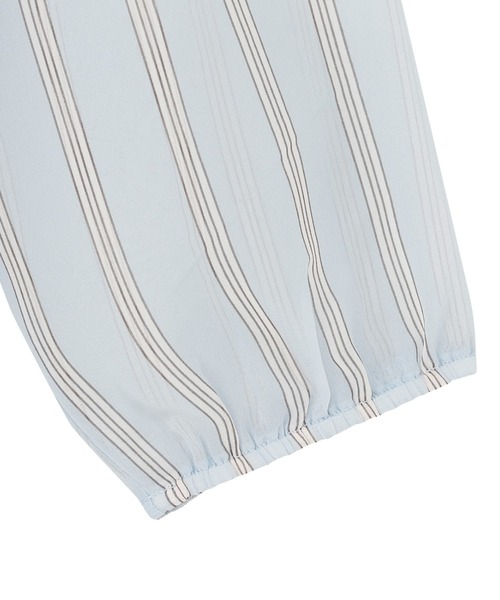 TOKYO SHIRTS(トウキョウシャツ)の「ストライプ シフォンブラウス(シャツ/ブラウス・レディース・ブルー/サックスブルー/ネイビー・M/L/LL)」の13枚目の写真