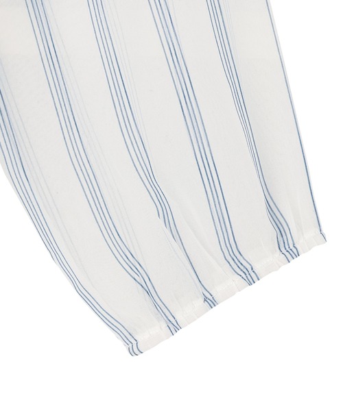 TOKYO SHIRTS(トウキョウシャツ)の「ストライプ シフォンブラウス(シャツ/ブラウス・レディース・ブルー/サックスブルー/ネイビー・M/L/LL)」の19枚目の写真