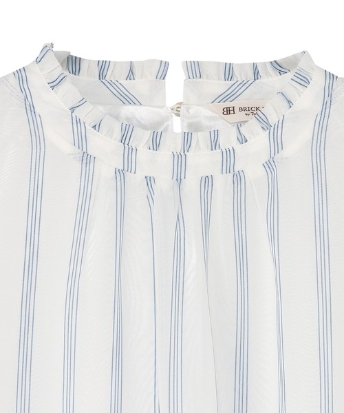 TOKYO SHIRTS(トウキョウシャツ)の「ストライプ シフォンブラウス(シャツ/ブラウス・レディース・ブルー/サックスブルー/ネイビー・M/L/LL)」の18枚目の写真