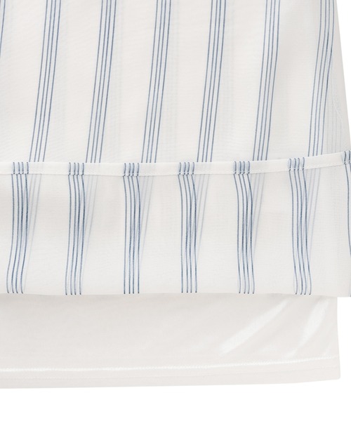 TOKYO SHIRTS(トウキョウシャツ)の「ストライプ シフォンブラウス(シャツ/ブラウス・レディース・ブルー/サックスブルー/ネイビー・M/L/LL)」の20枚目の写真