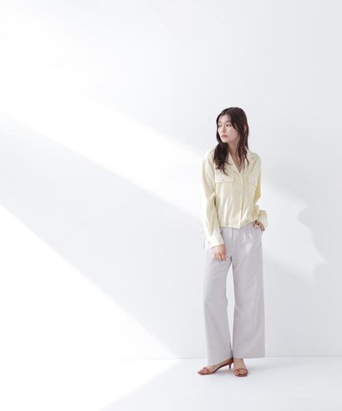 NATURAL BEAUTY BASIC(ナチュラルビューティーベーシック)の「◇ショートシャツブルゾン(ブルゾン・レディース・イエロー/オフホワイト/ネイビー・FREE)」の13枚目の写真