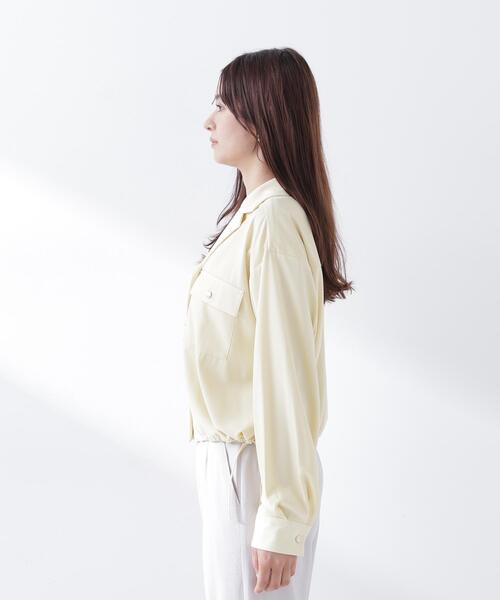 NATURAL BEAUTY BASIC(ナチュラルビューティーベーシック)の「◇ショートシャツブルゾン(ブルゾン・レディース・イエロー/オフホワイト/ネイビー・FREE)」の14枚目の写真