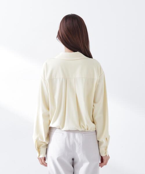 NATURAL BEAUTY BASIC(ナチュラルビューティーベーシック)の「◇ショートシャツブルゾン(ブルゾン・レディース・イエロー/オフホワイト/ネイビー・FREE)」の15枚目の写真