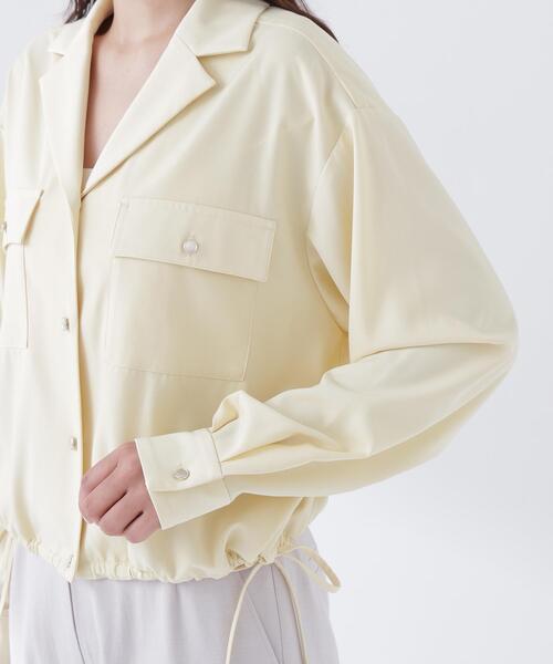 NATURAL BEAUTY BASIC(ナチュラルビューティーベーシック)の「◇ショートシャツブルゾン(ブルゾン・レディース・イエロー/オフホワイト/ネイビー・FREE)」の16枚目の写真