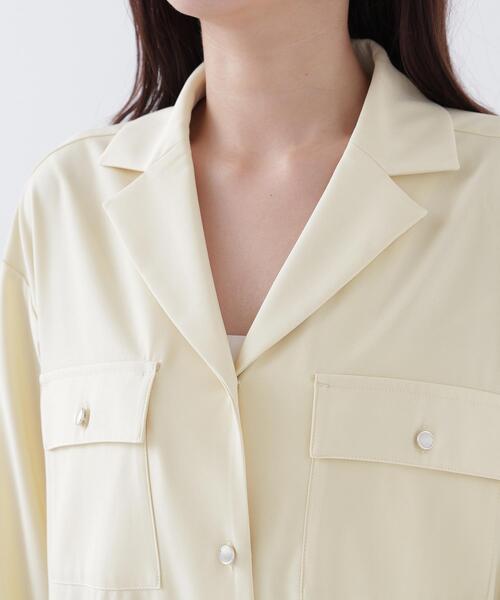 NATURAL BEAUTY BASIC(ナチュラルビューティーベーシック)の「◇ショートシャツブルゾン(ブルゾン・レディース・イエロー/オフホワイト/ネイビー・FREE)」の19枚目の写真