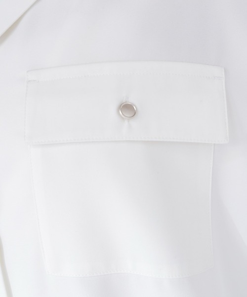 NATURAL BEAUTY BASIC(ナチュラルビューティーベーシック)の「◇ショートシャツブルゾン(ブルゾン・レディース・イエロー/オフホワイト/ネイビー・FREE)」の12枚目の写真