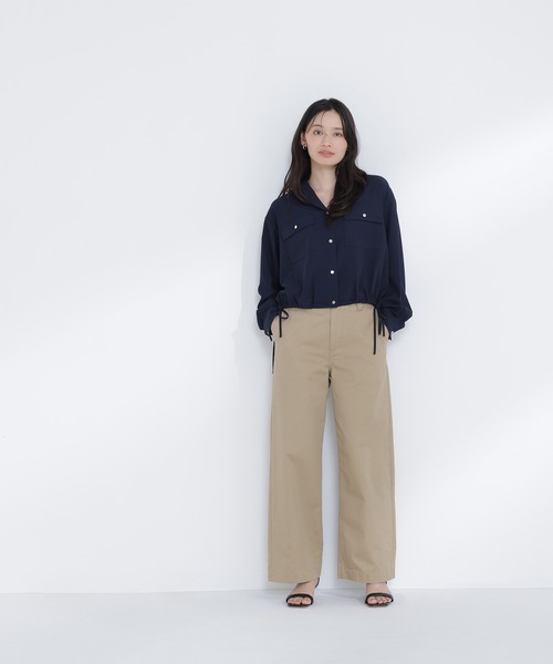 NATURAL BEAUTY BASIC(ナチュラルビューティーベーシック)の「◇ショートシャツブルゾン(ブルゾン・レディース・イエロー/オフホワイト/ネイビー・FREE)」の13枚目の写真