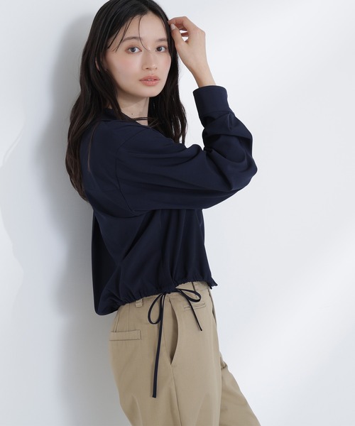 NATURAL BEAUTY BASIC(ナチュラルビューティーベーシック)の「◇ショートシャツブルゾン(ブルゾン・レディース・イエロー/オフホワイト/ネイビー・FREE)」の16枚目の写真