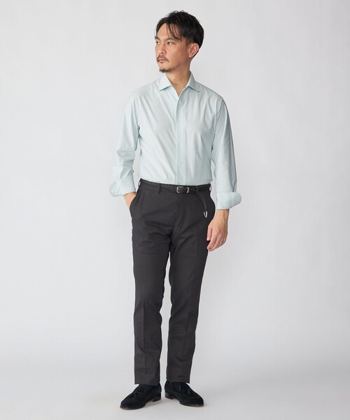 SHIPS(シップス)の「SHIPS: ジャージー ロンドン ストライプ ワンピースカラー シャツ(Tシャツ/カットソー・メンズ・ネイビー/スカイブルー・SMALL/MEDIUM/LARGE/X-LARGE)」の5枚目の写真