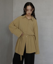 hellam（へラム）の「ベルト付きサッカーチェックシャツ（シャツ/ブラウス）」