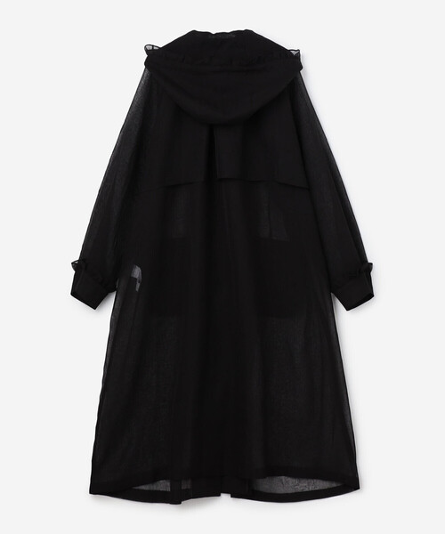 Bshop(ビショップ)の「eunoia | シアーオーガンジー フリルフードコート WOMEN(その他アウター・レディース・ブラック・ONE)」の3枚目の写真