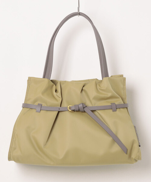 VIOLAd'ORO（ヴィオラドーロ）の「【VIOLAd'ORO/ヴィオラドーロ】ノットハンドル ナイロントートバッグ　made in japan　Lサイズ（トートバッグ・レディース・ベージュ系その他/ブラック/チャコールグレー/ベージュ/モカ・FREE）」の4枚目の写真