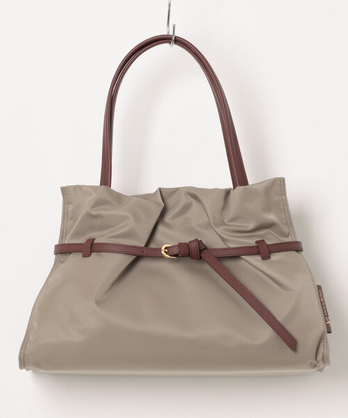 VIOLAd'ORO（ヴィオラドーロ）の「【VIOLAd'ORO/ヴィオラドーロ】ノットハンドル ナイロントートバッグ　made in japan　Lサイズ（トートバッグ・レディース・ベージュ系その他/ブラック/チャコールグレー/ベージュ/モカ・FREE）」の3枚目の写真