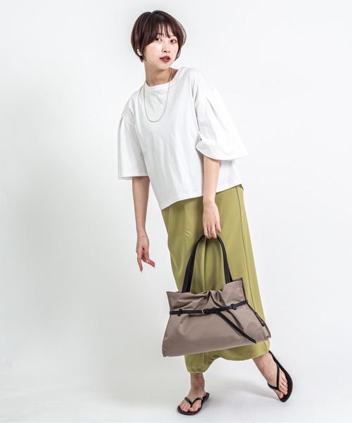VIOLAd'ORO(ヴィオラドーロ)の「【VIOLAd'ORO/ヴィオラドーロ】ドロスト ナイロントートバッグ BIANCA Lサイズ made in japan(トートバッグ・レディース・ベージュ系その他/ブラック/チャコールグレー/ベージュ/モカ・FREE)」の19枚目の写真