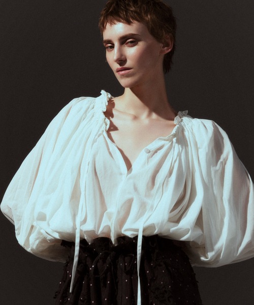 crinkle crinkle crinkle】sheer gather volume blouse/シアーギャザー