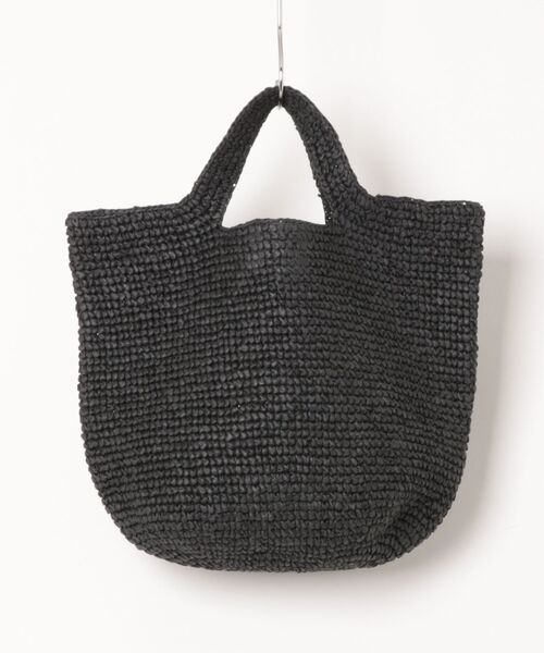 Bshop（ビショップ）の「INDIA INDUSTRY | ペーパーラフィア トートバッグ WOMEN（トートバッグ・レディース・ブラック/Nat・-）」の3枚目の写真