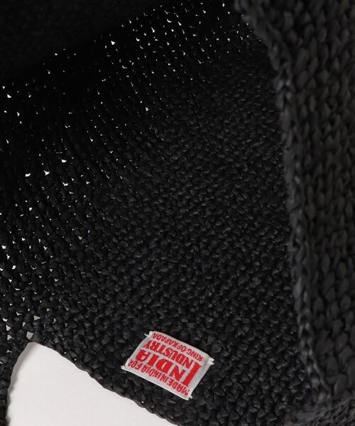 Bshop（ビショップ）の「INDIA INDUSTRY | ペーパーラフィア トートバッグ WOMEN（トートバッグ・レディース・ブラック/Nat・-）」の5枚目の写真