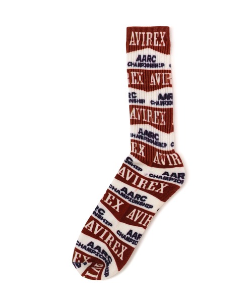 AVIREX（アヴィレックス）の「A.A.R.C ALL‐OVER SOCKS / エアレーシングクラブ ソックス / AVIREX / アヴィレックス（ソックス/靴下・メンズ・オフホワイト・FREE）」の2枚目の写真