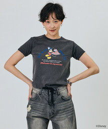 Freada（フリーダ）の「Freada/フリーダ 【MICKEY / ミッキー 】コンパクト ちびTシャツ（Tシャツ/カットソー）」