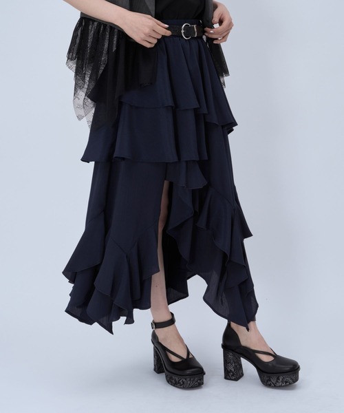 HARE アシメスリットフリルスカート 楽天市場】アシメフリルスリットスカート HARE ハレ スカート ロング