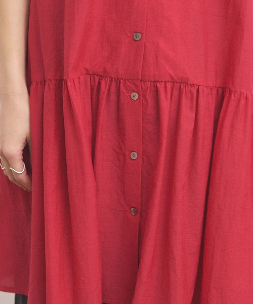 fig London(フィグロンドン)の「CottonCupra lawn mini dress(ワンピース・レディース・レッド/ドット・FREE)」の22枚目の写真