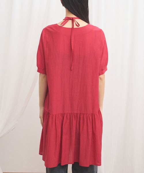 fig London(フィグロンドン)の「CottonCupra lawn mini dress(ワンピース・レディース・レッド/ドット・FREE)」の20枚目の写真