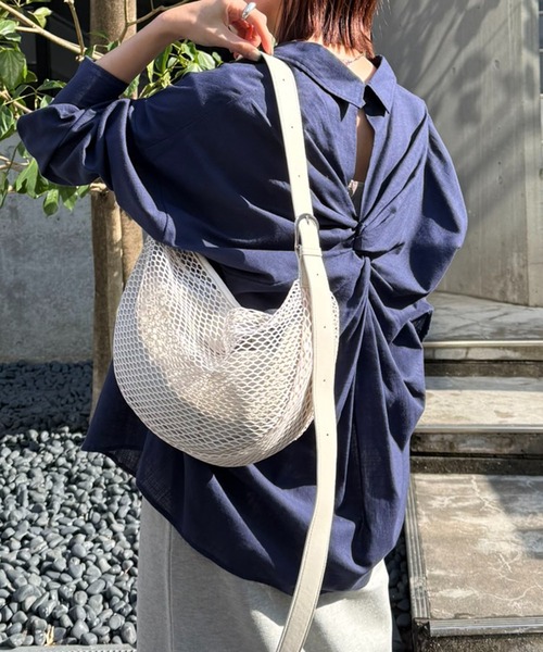 COLLAGE GALLARDAGALANTE（コラージュガリャルダガランテ）の「PAPILLONNER/ラウンドメッシュショルダーバッグ（ショルダーバッグ・レディース・アイボリー/ブラック・FREE）」の5枚目の写真