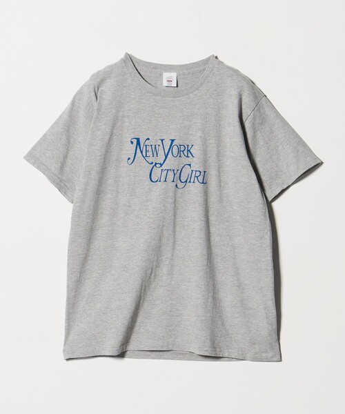 6(ロク)の「<6(ROKU)>NEW YORK CITY GIRL GRAY Tシャツ(Tシャツ/カットソー・レディース・グレー系・L/S)」の3枚目の写真