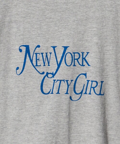 6(ロク)の「<6(ROKU)>NEW YORK CITY GIRL GRAY Tシャツ(Tシャツ/カットソー・レディース・グレー系・L/S)」の7枚目の写真