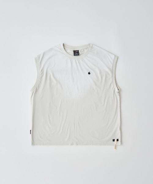 ADAM PATEK（アダムパテック）の「【ADAMPATEK/アダムパテック】basic logo aging sleeveless  ベーシックロゴエイジングノースリーブTEE（Tシャツ/カットソー・メンズ・ホワイト/ピンク/グリーン/ブラック・2/1）」の2枚目の写真