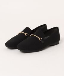 ABC-MART（エービーシーマート）の「ABC SELECT エービーシーセレクト CL LOAFER KNIT スクエアニットローファー W5076 BLACK（パンプス）」