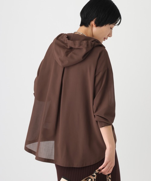 Elura(エルーラ)の「アイロンいらずフードシャツ/659651(シャツ/ブラウス・レディース・オフホワイト/ブラウン/ピンク/ブラック・FREE)」の19枚目の写真